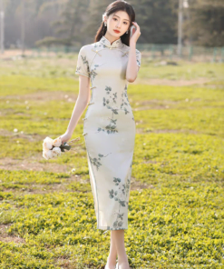 Qipao|Ink painting high-quality cheongsam