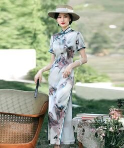 Qipao|Liang Shangyan silk old Shanghai cheongsam