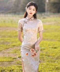 Qipao|The flag is victorious, embroidered ancient cheongsam