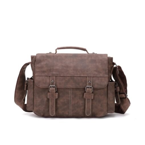Xeie Thuk Men's Crossbody Bag-coffee