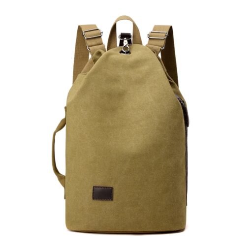 Xeie Thuk Canvas Men's Business Backpack-khaki