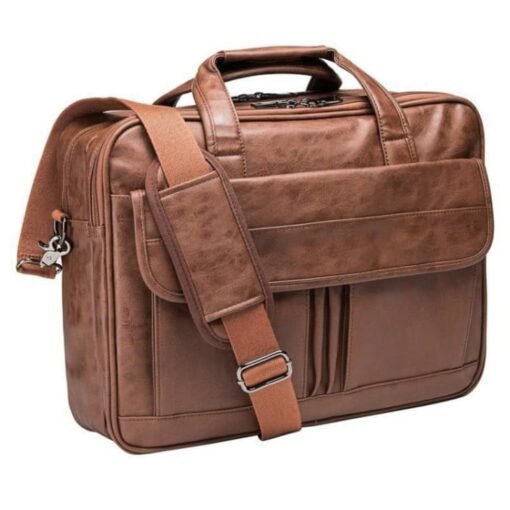 Xeie Thuk Men's leather mailman bag-brown